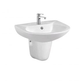 Chậu rửa mặt 1 lỗ + chân treo Jotto ML202 (6004)